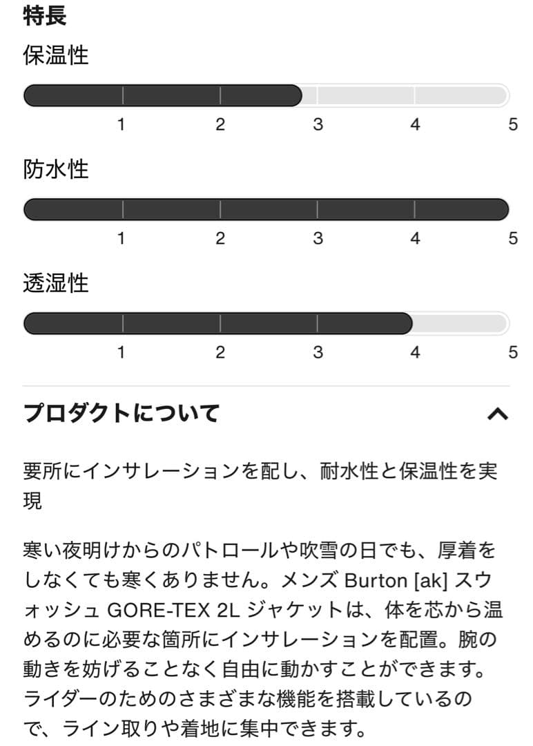 メンズ Burton [ak] スウォッシュ GORE-TEX 2L ジャケット