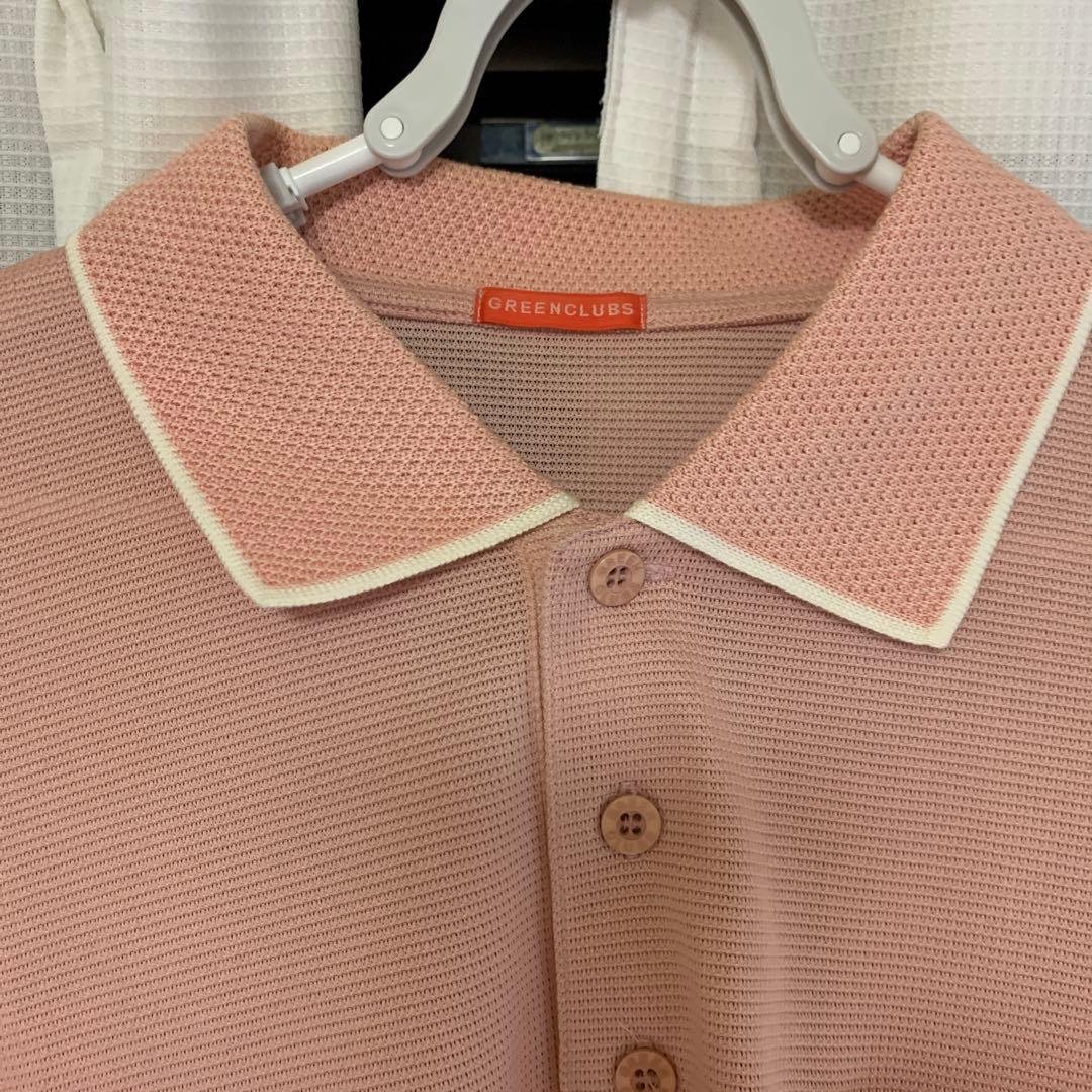 GREEN CLUBS メッシュポロシャツ ピンク