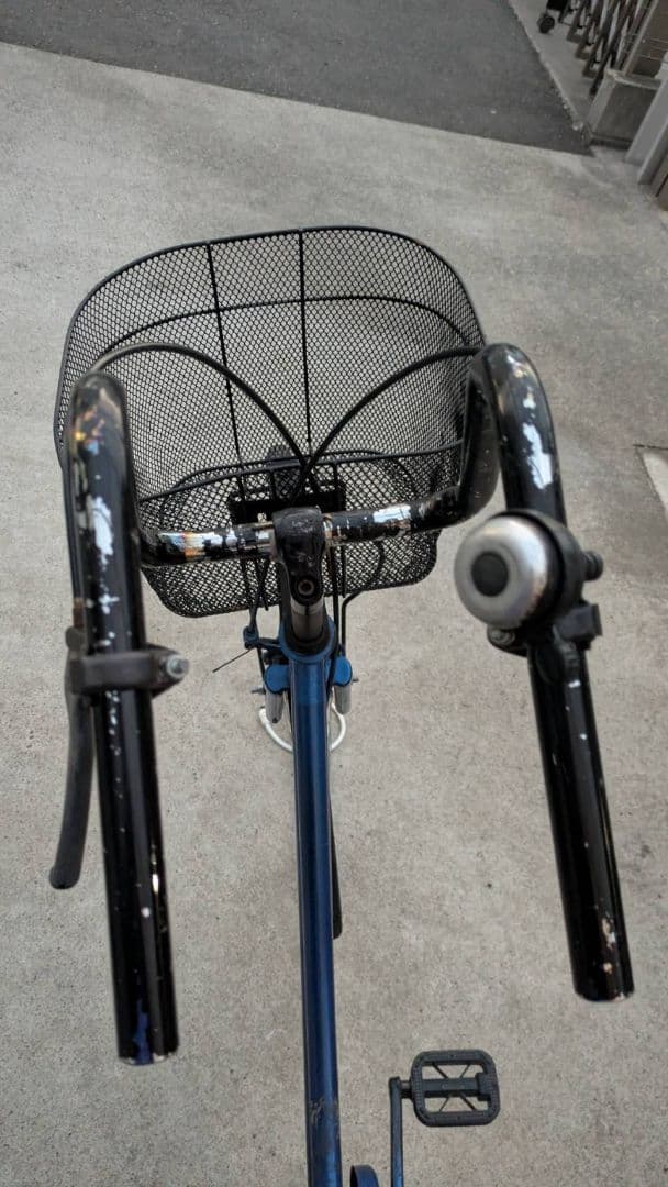 改チャリ　青色　カゴつき(要望あれば外します)　関東引き取り限定