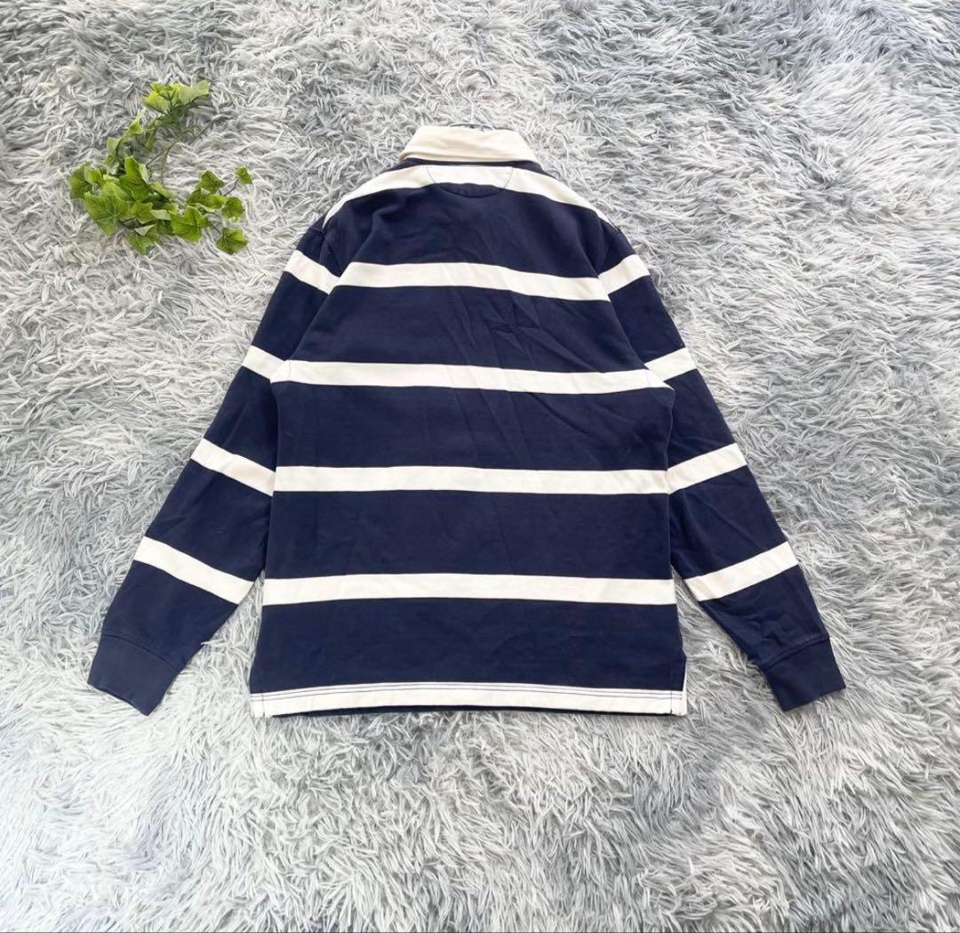 常田大希着用　Polo Ralph Lauren ラガーシャツ 紺白 ボーダー