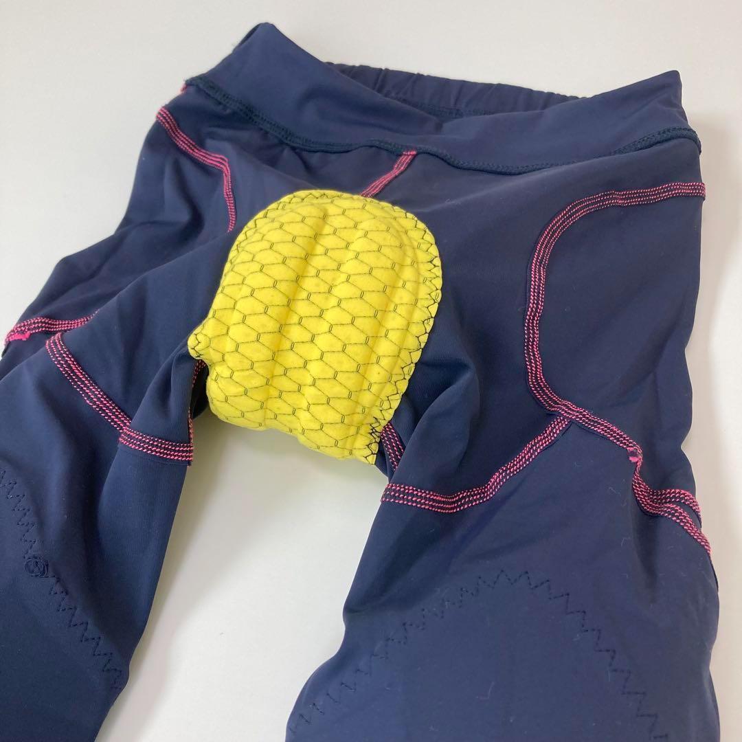 【新品】サイクルパンツ Mサイズ ネイビー×ピンク ランバイク ストライダー