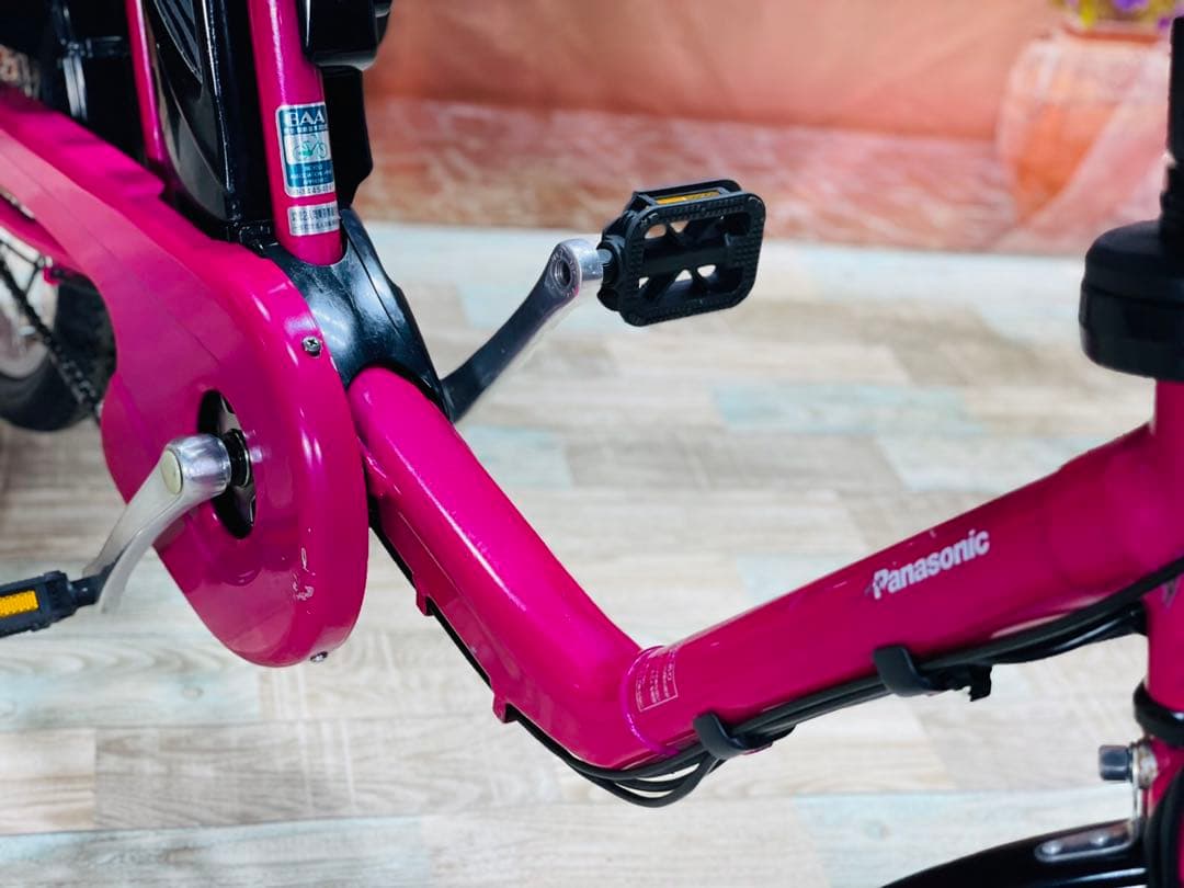 パナソニックギュット⭐️ピンク系！子供乗せ電動アシスト自転車Y1813