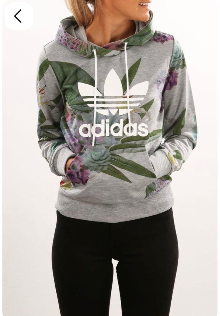 アディダス オリジナルス 花柄プリントスウェットパーカー Lサイズ adidas