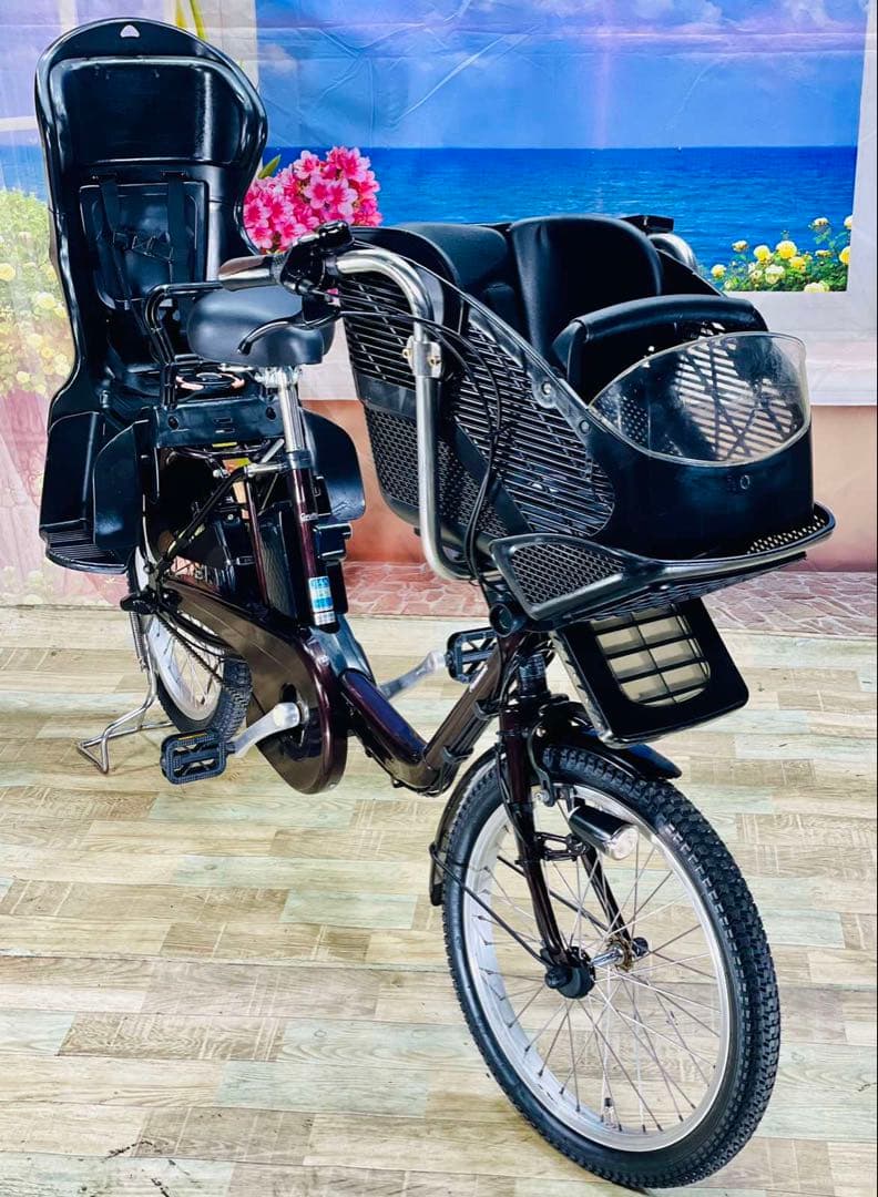 パナソニックギュット⭐️12AH！子供乗せ電動アシスト自転車Y0947-1