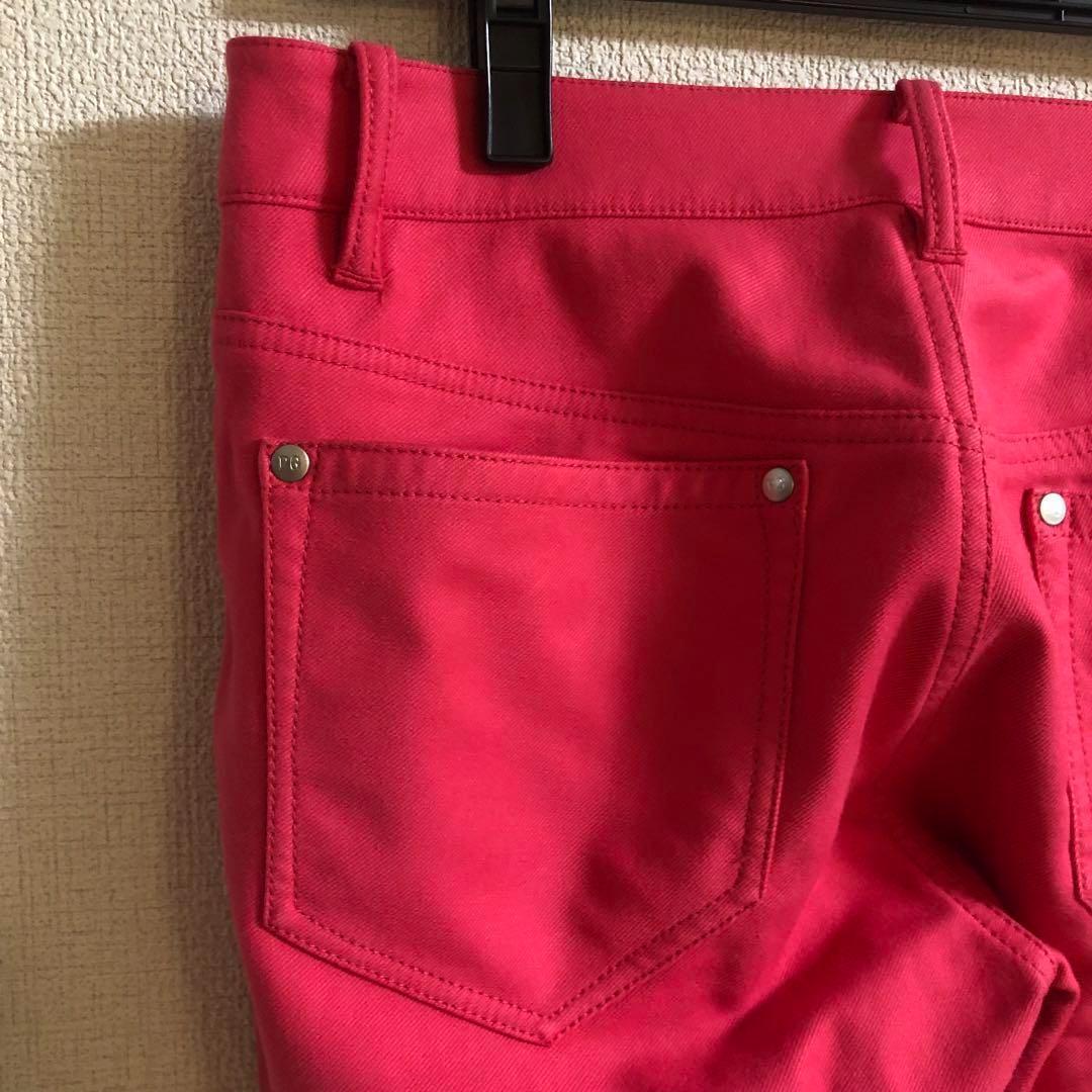 パーリーゲイツ 冬用 裏起毛 パンツ ピンクレッド サイズ1