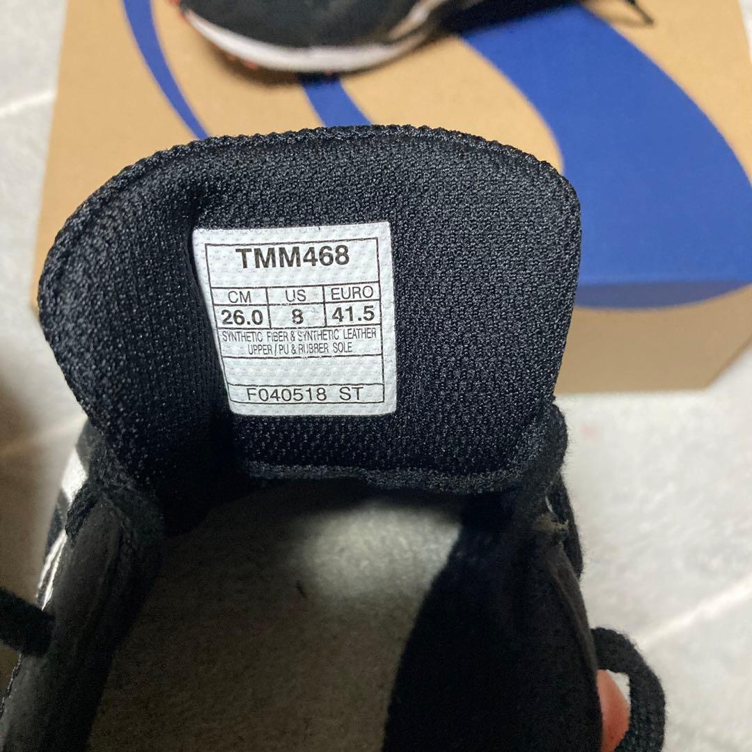 asics TMM468 スパイクシューズ 26.0cm ブラック/オレンジ
