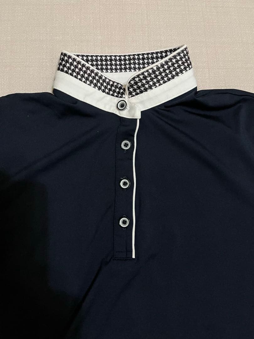 PGM レディースゴルフウェアXLスカート30 セット　ネイビー千鳥柄　大きめ
