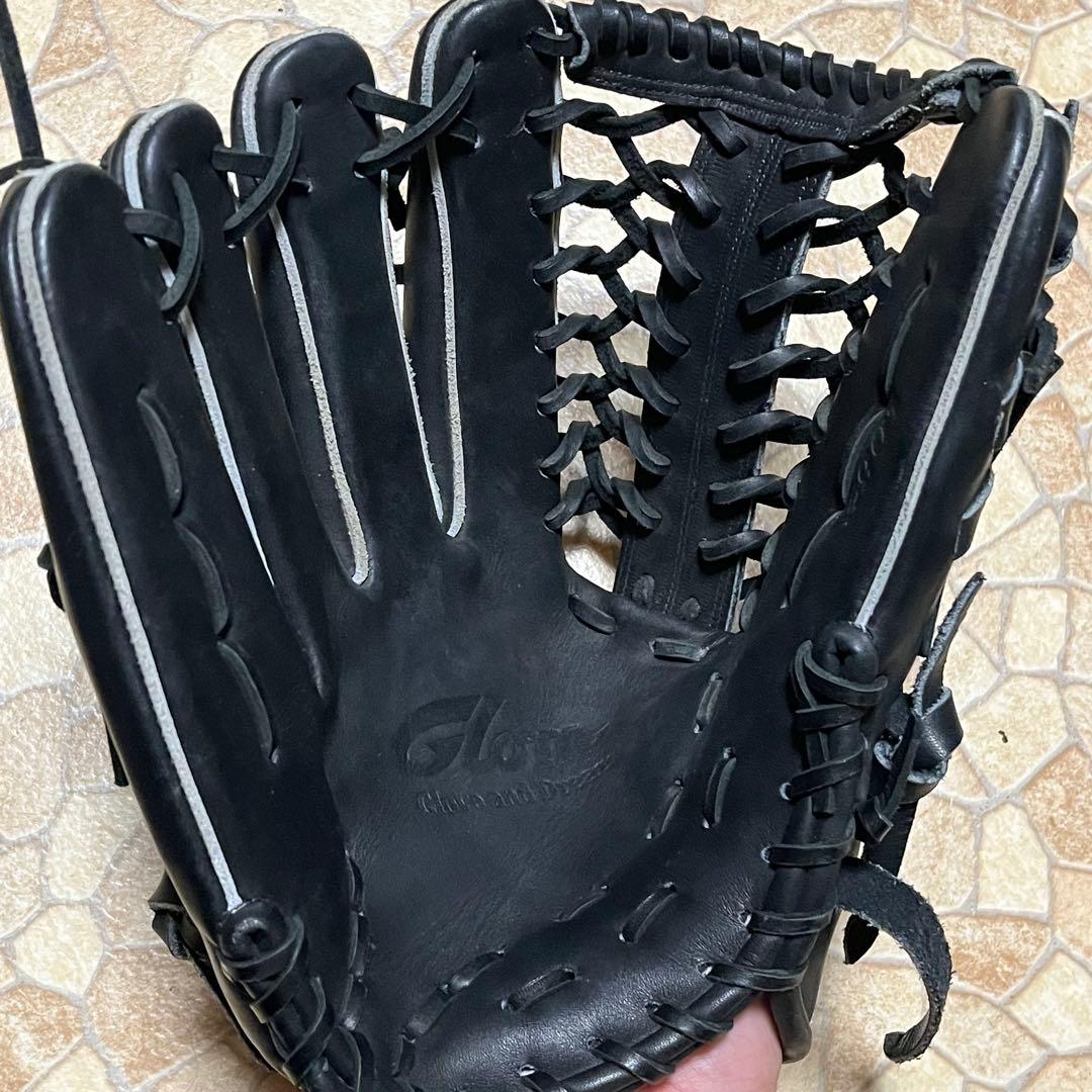 グロム 左 軟式グローブ 大人用 野球 113 紐の切れ革の破れ無し 比較的綺麗