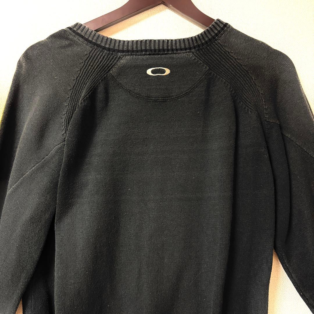 OAKLEY オークリー GOLF Vネック ニットセーター スカル 刺繍 L