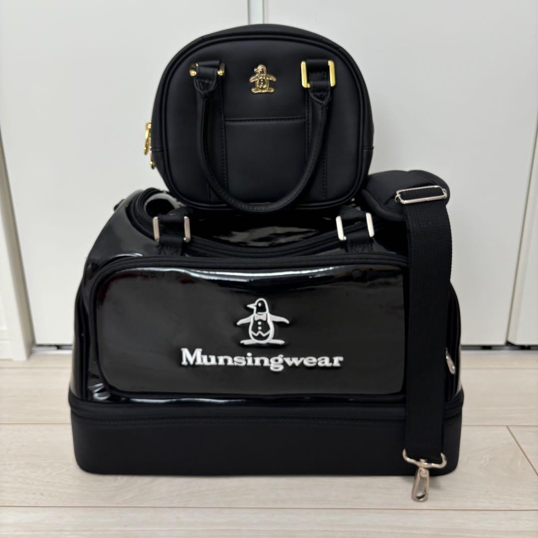 【極美品】マンシングウェア ボストンバッグ＆ミニバッグ 豪華2点セット