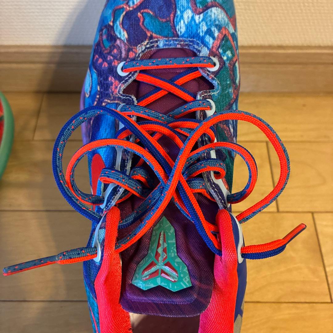 美品！Nike Kobe8 レッド/グリーン/ブルー 予備シューレース付き
