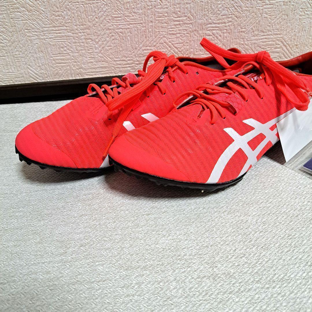 未使用　ASICS スパイクシューズ オレンジ　陸上　アシックス　スポーツ　靴
