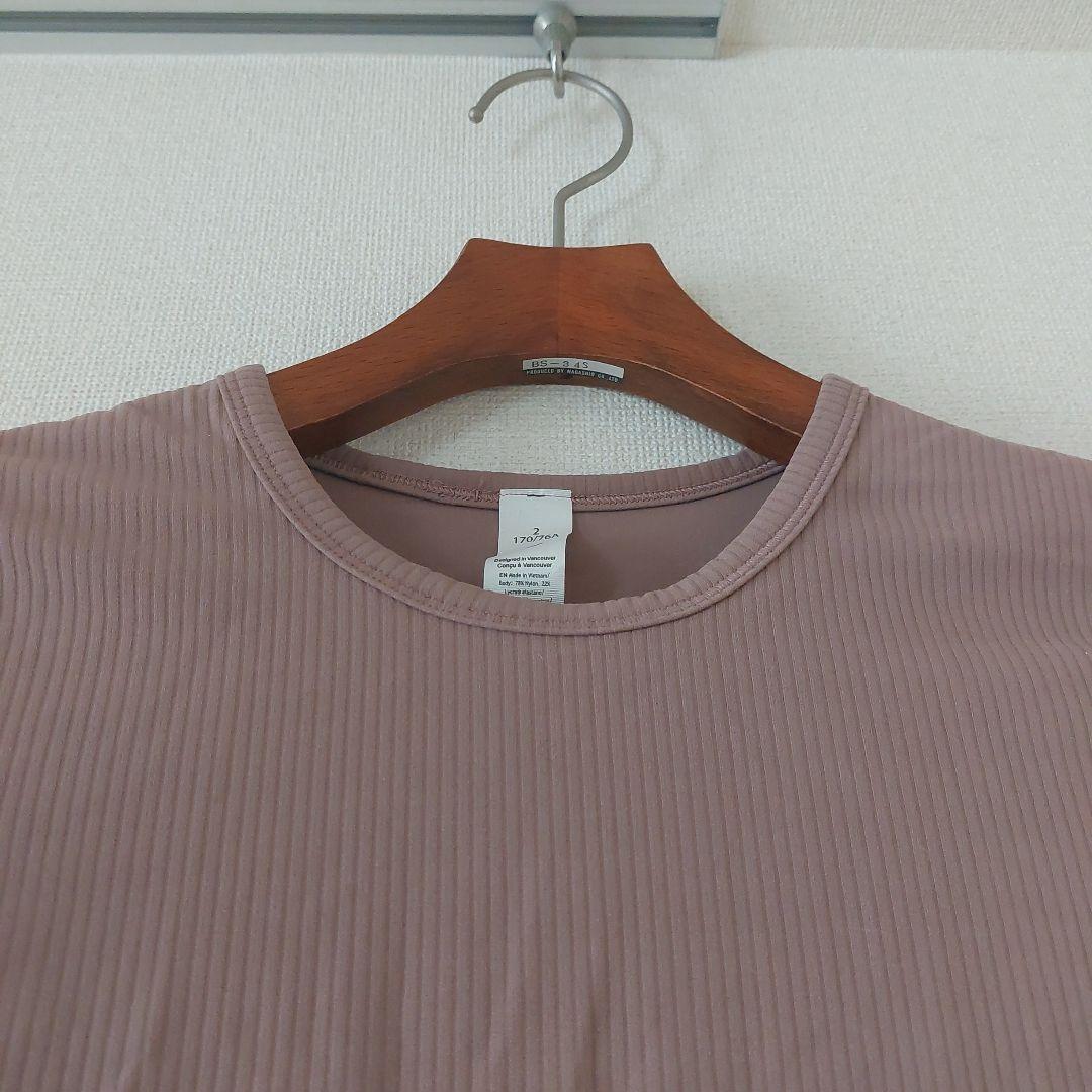 ルルレモン/新品・未使用/バックツイスト リブ半袖シャツ/サイズUS2