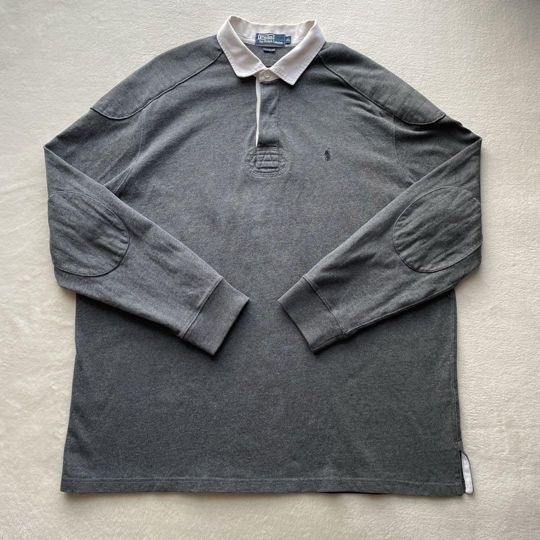 訳あり Polo by Ralph Lauren ラガーシャツ グレー XL