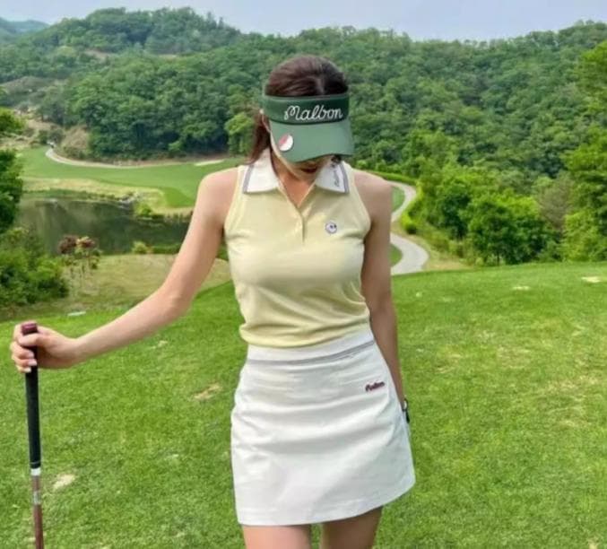 Malbon Golfレディース ニットベストノースリーブ夏新作スポーティ美品✨