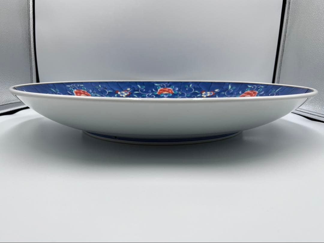 【極美品 】有田焼 峯山作 特大皿 鳳凰 牡丹 桜 金彩 色絵 飾り皿 尺三超え