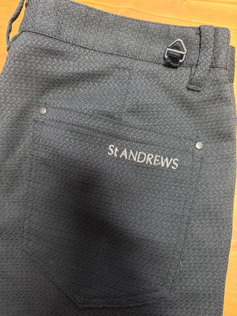 セントアンドリュース　3L ゴルフパンツ　ブラック　サッカー素材