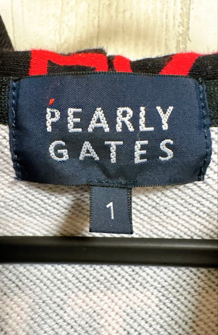 PEARLY GATES コットン裏毛 フルジップフーディパーカー