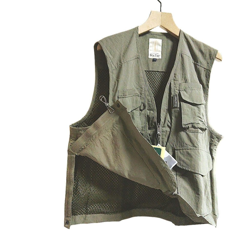 新品 旧ロゴ フォックスファイヤー サプレックスガイドベスト カーキ XL