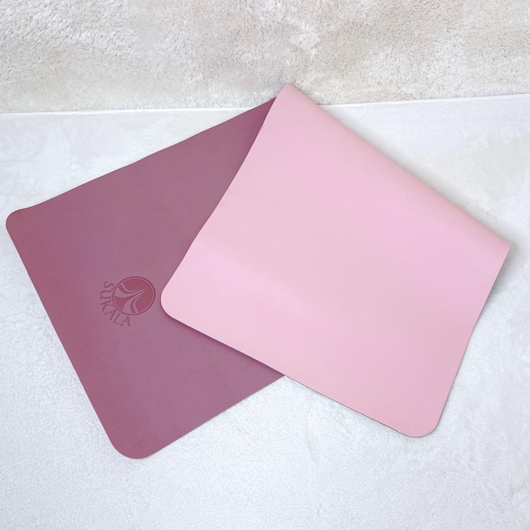 SUKALA LAVA ピンク ローズ リバーシブルヨガマット 収納バッグ