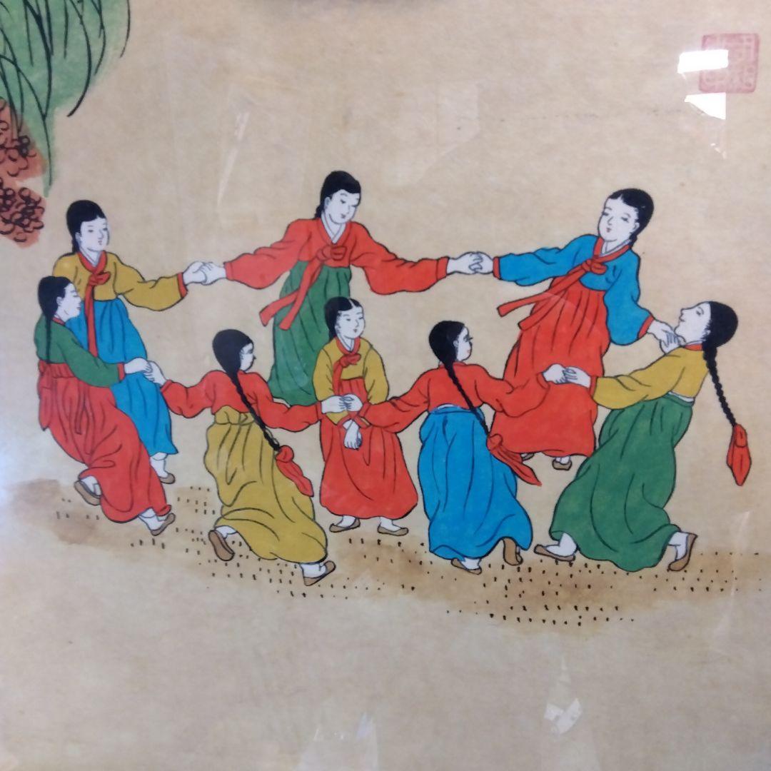 李朝　竜山遊興図
