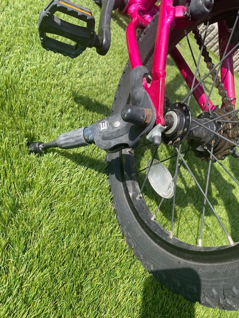 【うなぎ】ヨツバサイクル【クリスタルピンク】　キッズバイク 16インチ