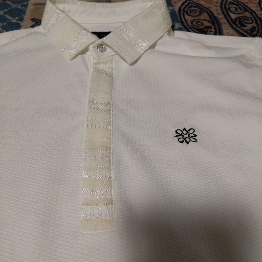 St ANDREWS セントアンドリュース 長袖ポロシャツ メンズ 白