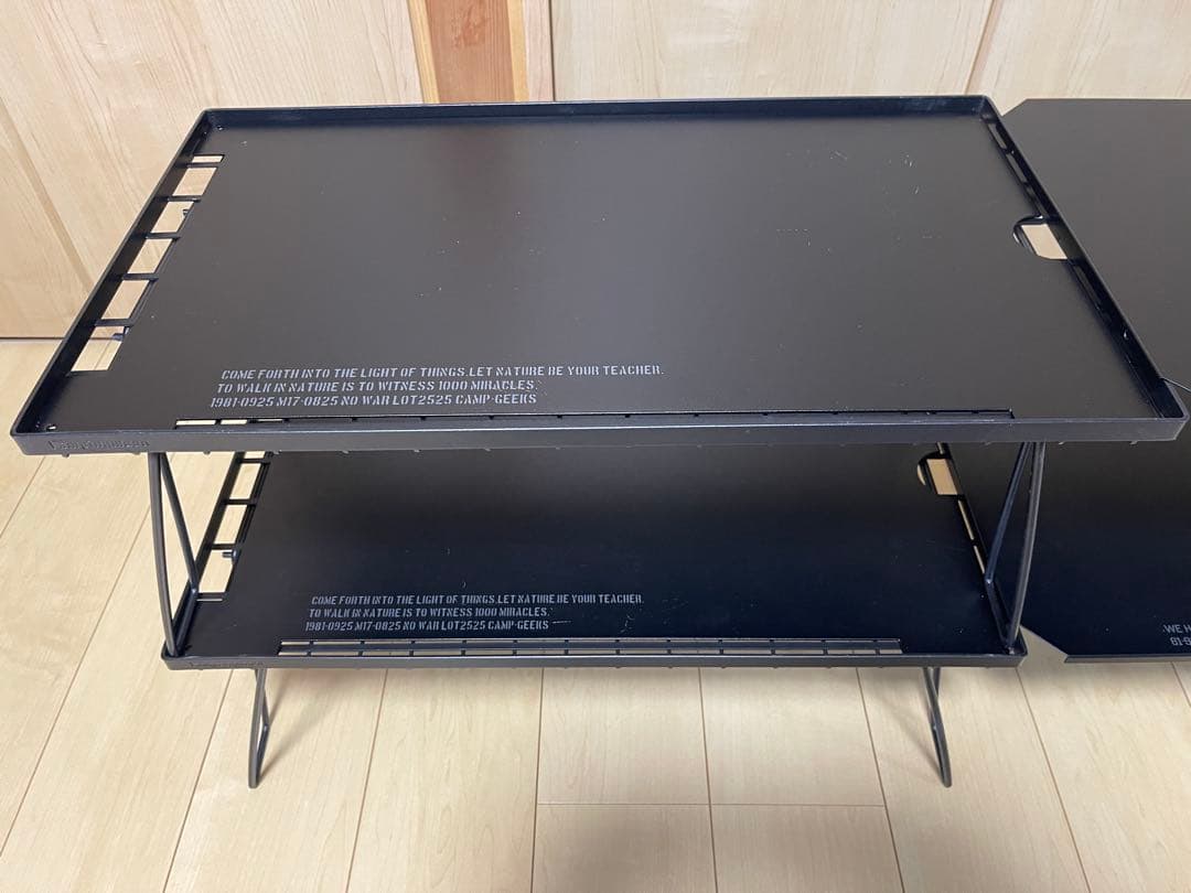 【kokko】キャンプギークスフィールドラック用天板2　連結用天板1グレイ
