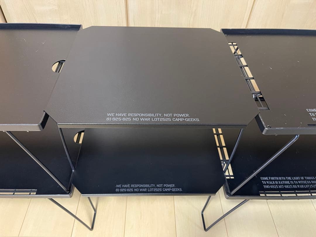 【kokko】キャンプギークスフィールドラック用天板2　連結用天板1グレイ