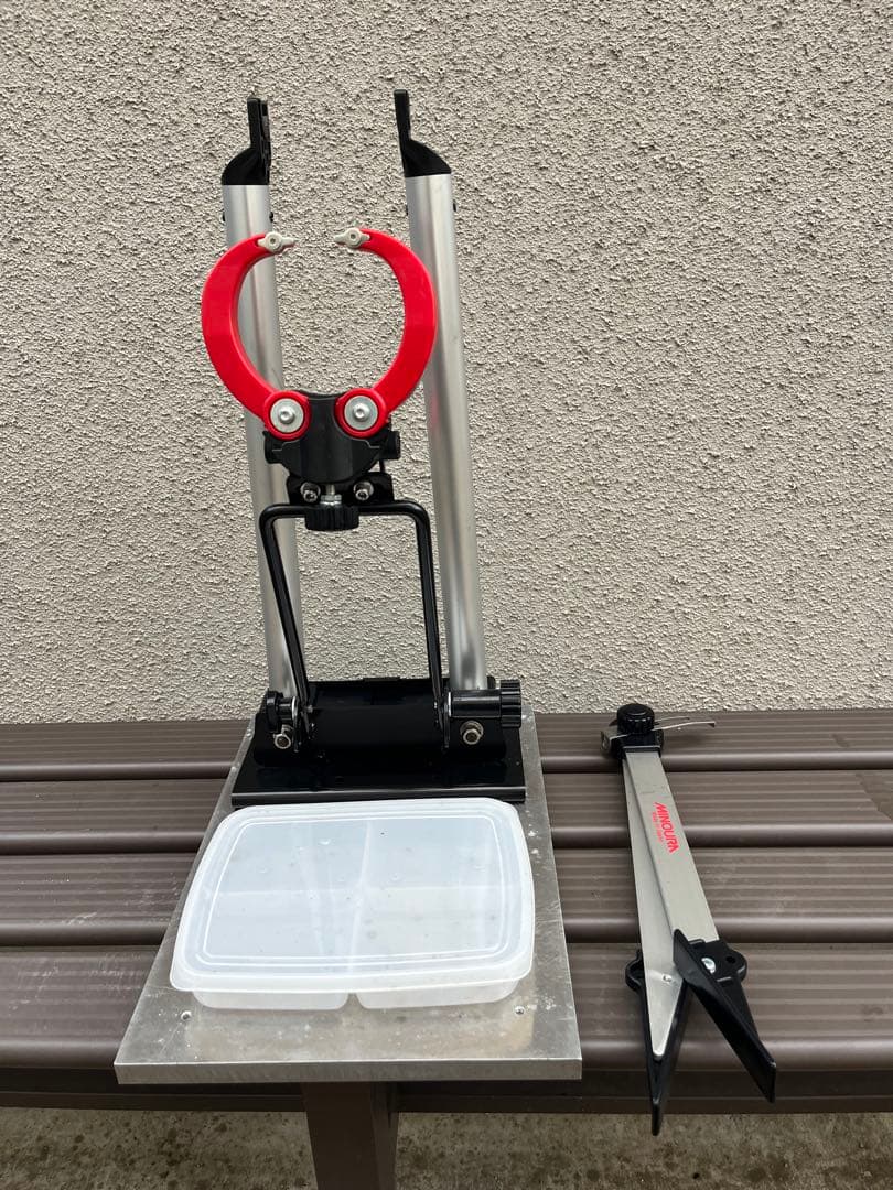 ミノウラ　振れ取り台　FT-1 アルミ台に取り付け品