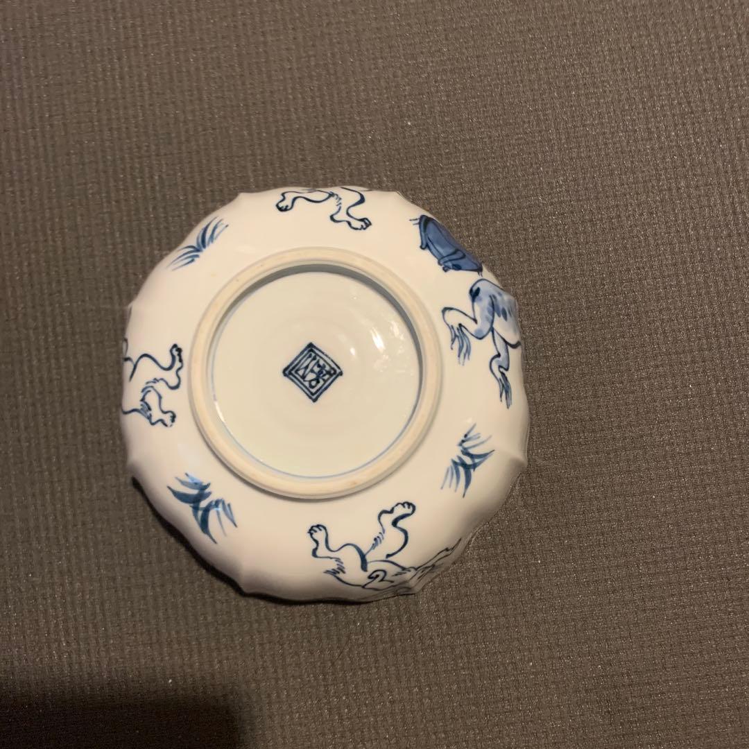 鳥獣戯画モチーフ 6寸八角小鉢