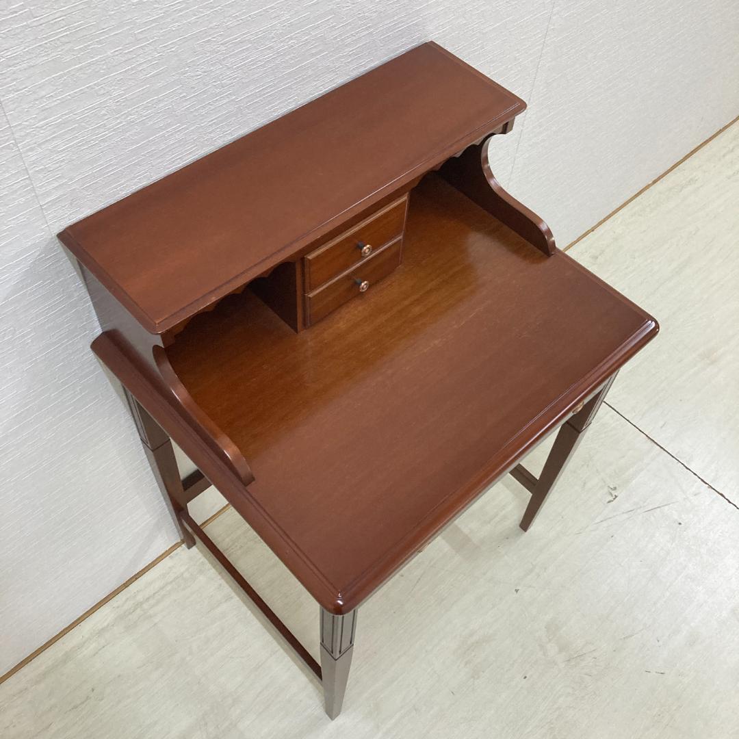 東海家具　ミニデスク　机　天然木　クラシカル　コンパクト