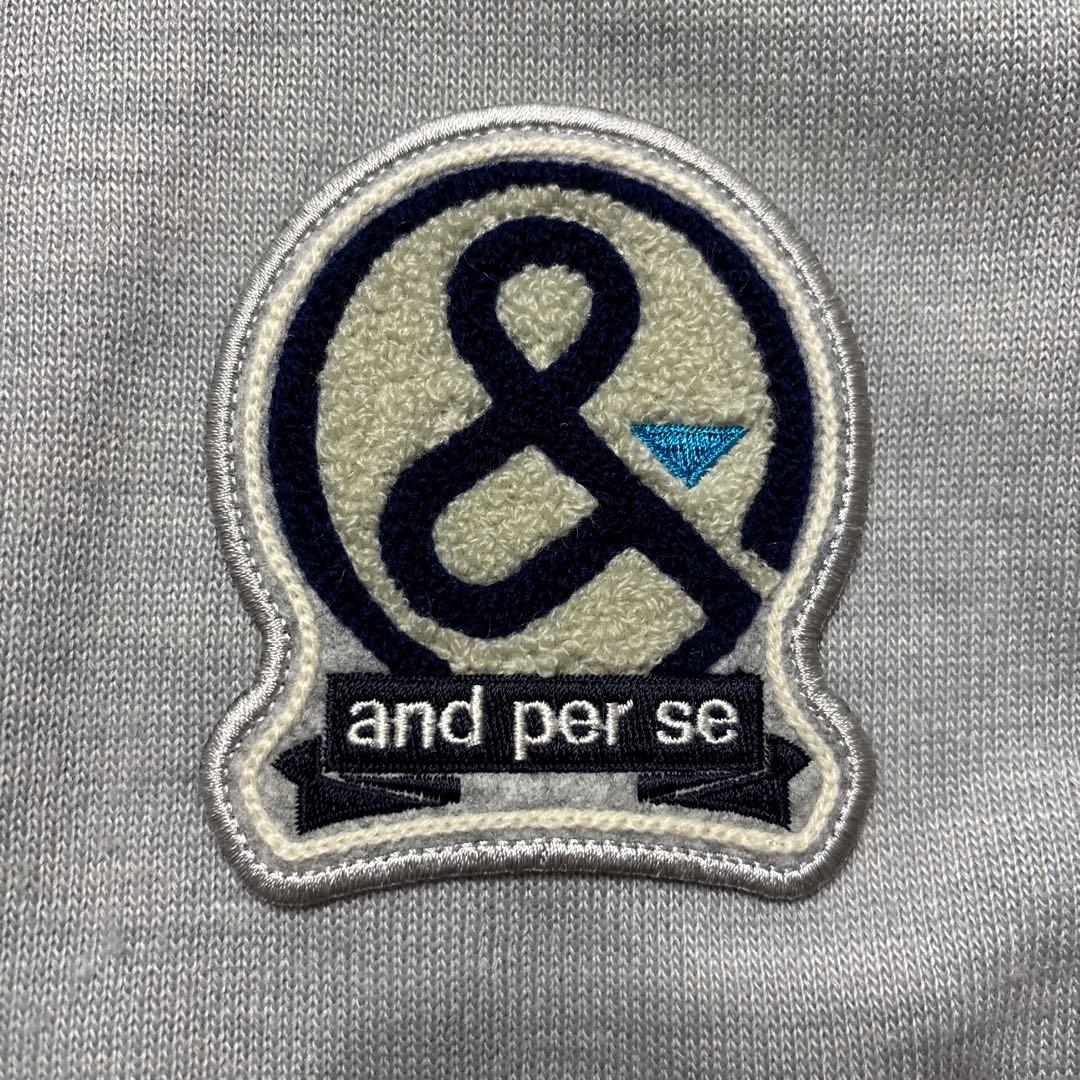 and per se グレー ジップアップジャンパー