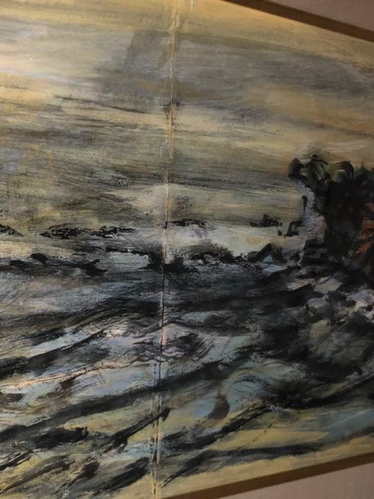 風景画　額入り　春濤　佐藤利彦作