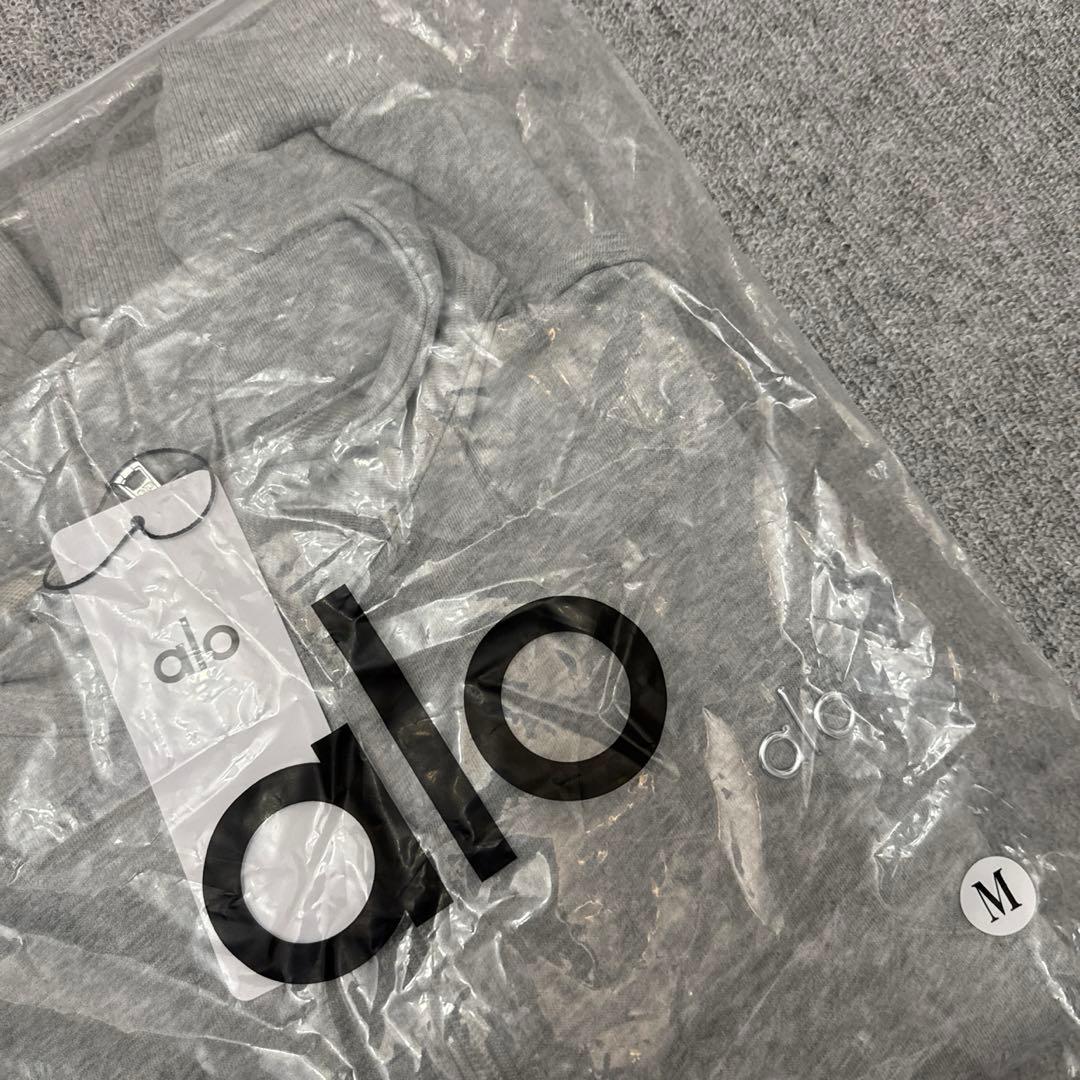 ALO ジップアップスウェット グレー　裏起毛無し