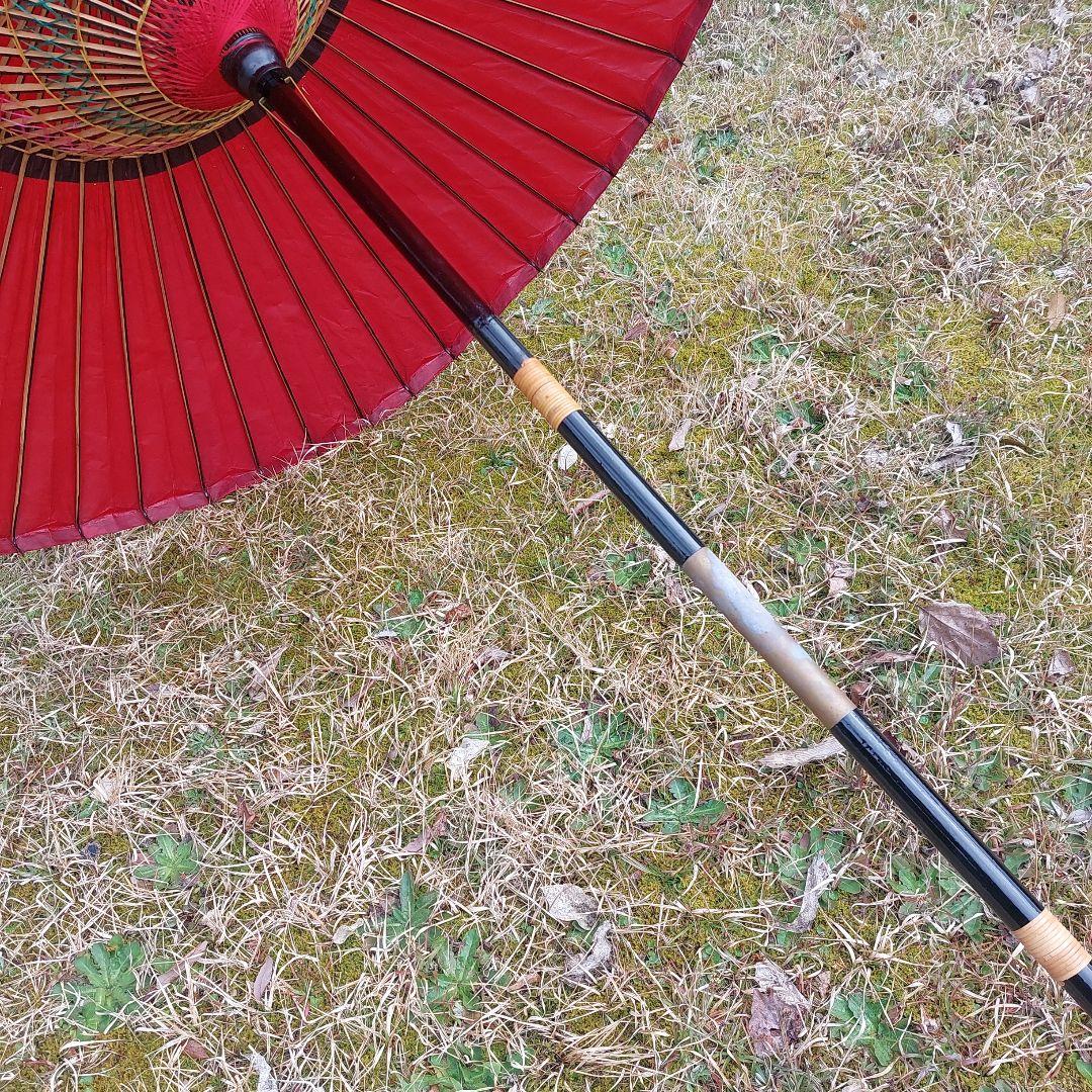 野点傘　２．５尺のサイズ全長196cm、傘の直径141cm