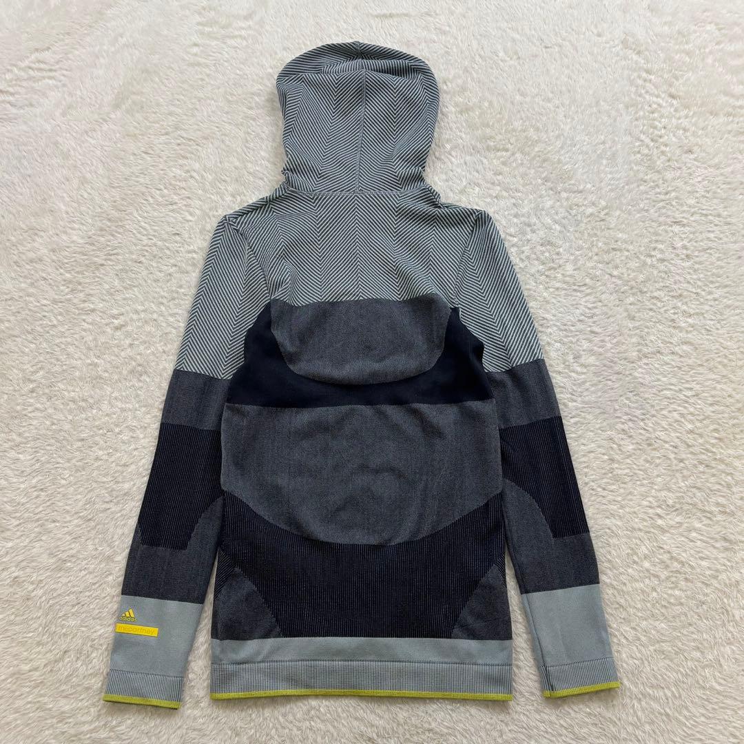アディダス×ステラマッカートニー【S相当】グレー系 ハーフジップパーカー