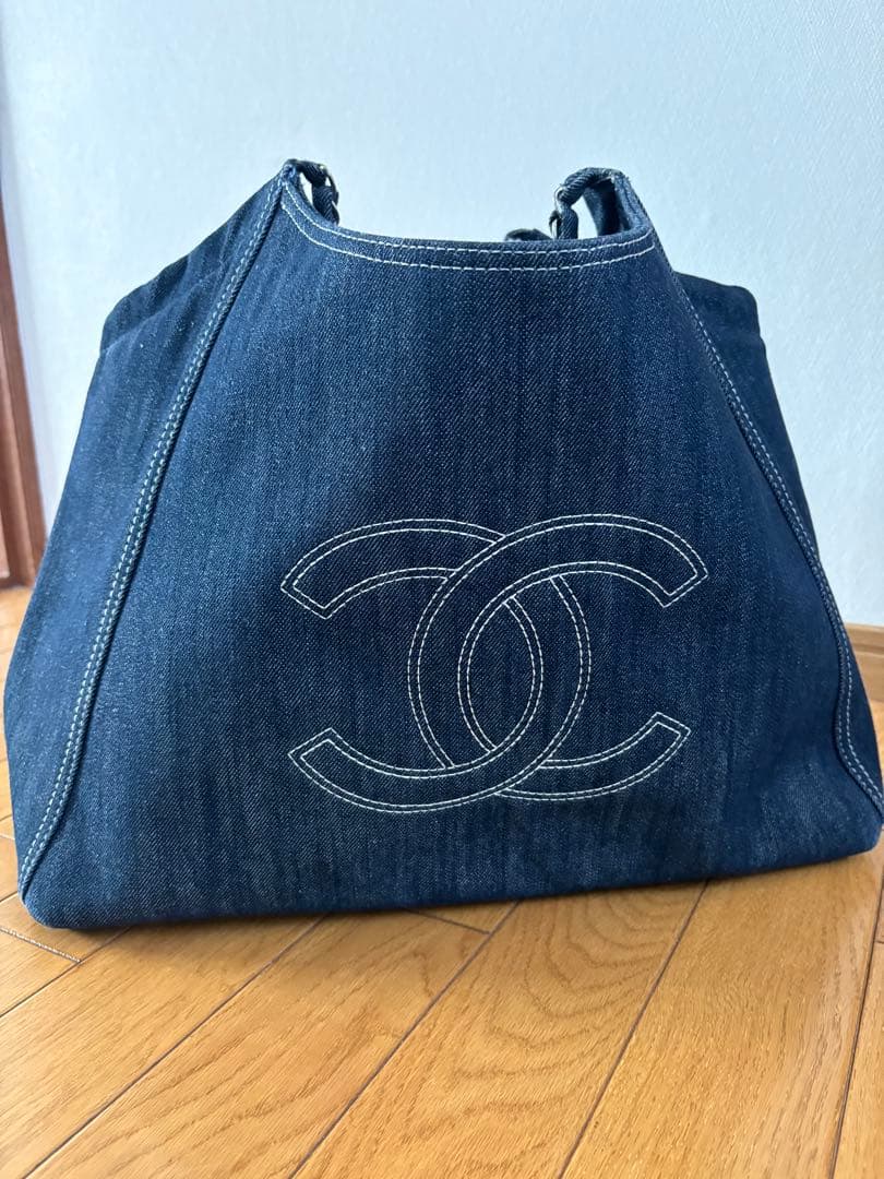 CHANEL★デニム　特大　トートバッグ　マザーズバッグ★ノベルティ