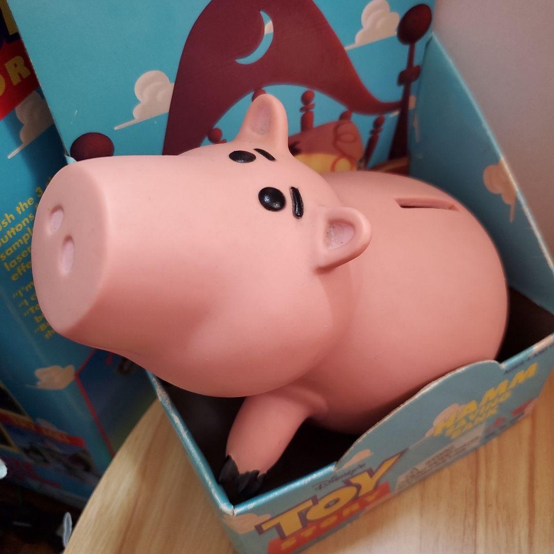 初期レア!THINKWAY トイストーリー ハム HAMMフィギュア貯金箱セット