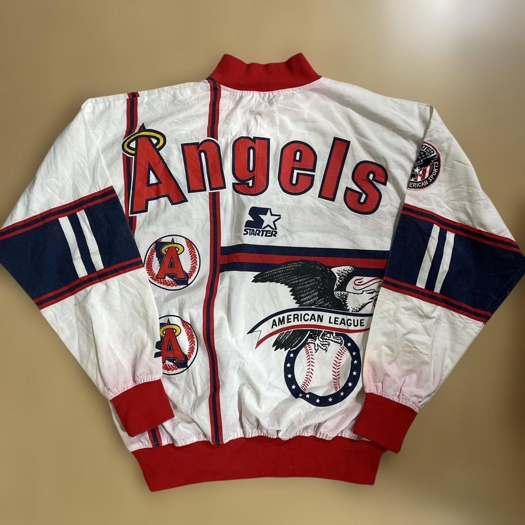 希少!! 80s〜 STARTER MLB エンゼルス 総柄 スタジアムシャツ