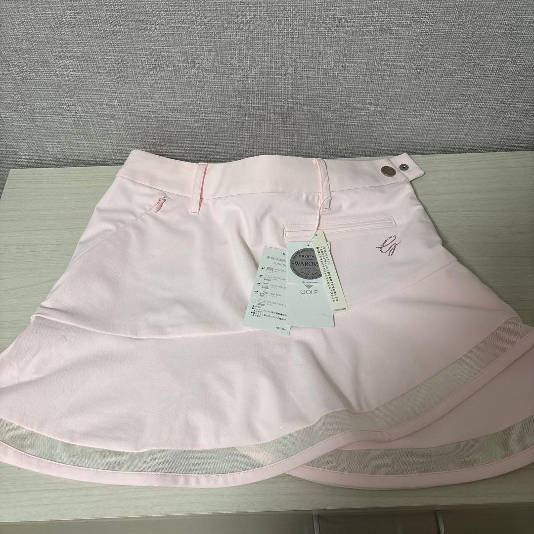DESCENTEGOLFピンク フリル付き ゴルフスカート