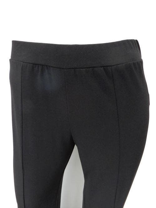新品　社交ダンス　韓国製　パンツ　前スリット　黒　a095