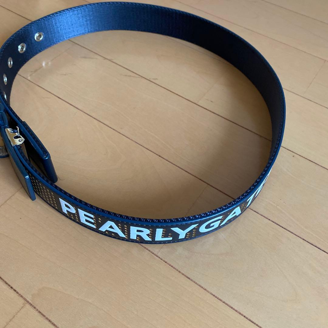 PEARLY GATES ロゴ入りベルト 黒