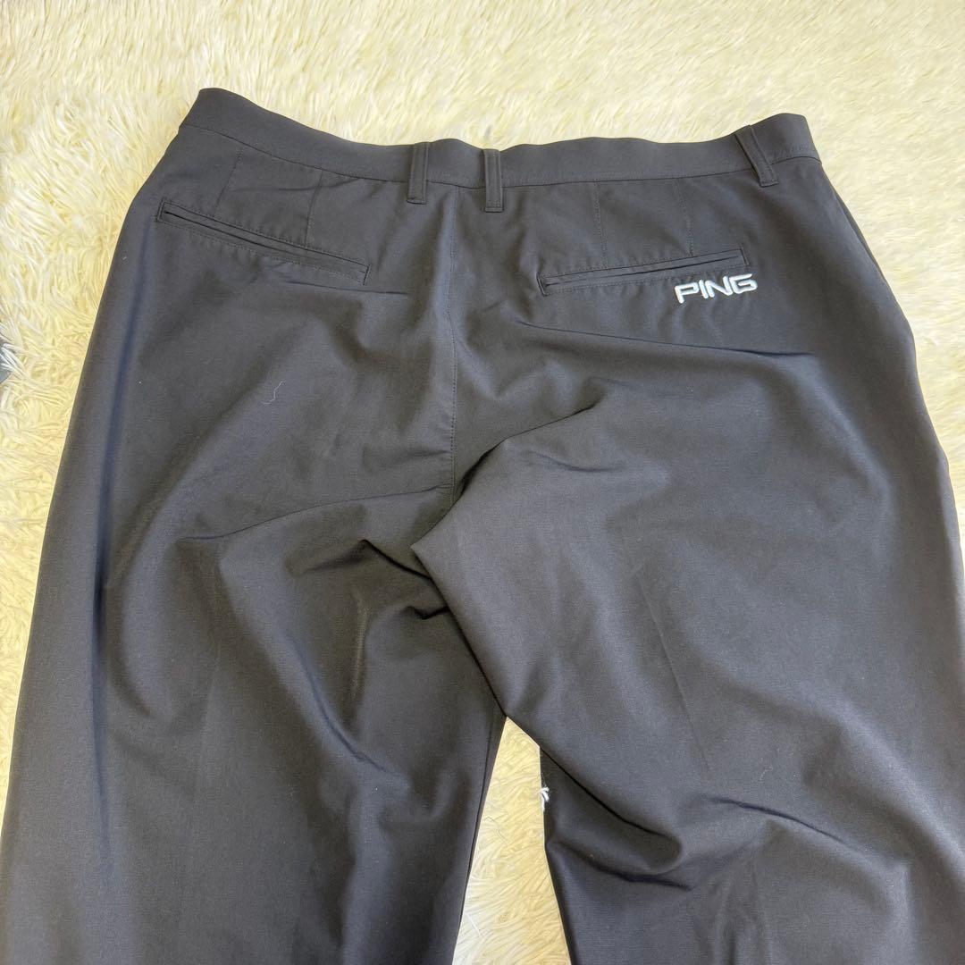 【ピン】希少サイズ ストレッチパンツ ブラック 4Lサイズ メンズ