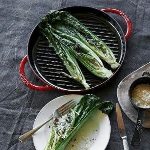 STAUB♥ピュアグリル ラウンド チェリー 22cm グリルパン スキレット