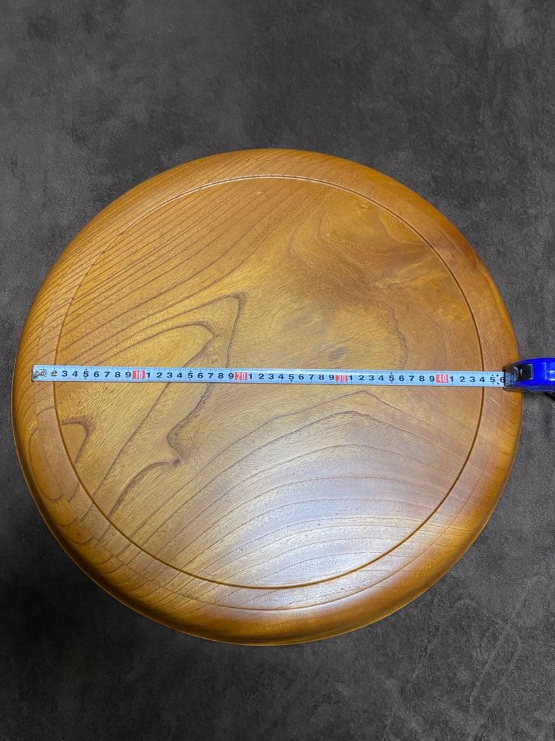 欅　お盆　くりぬき盆　約54cm 一枚板　丸盆　美品（反りあり）