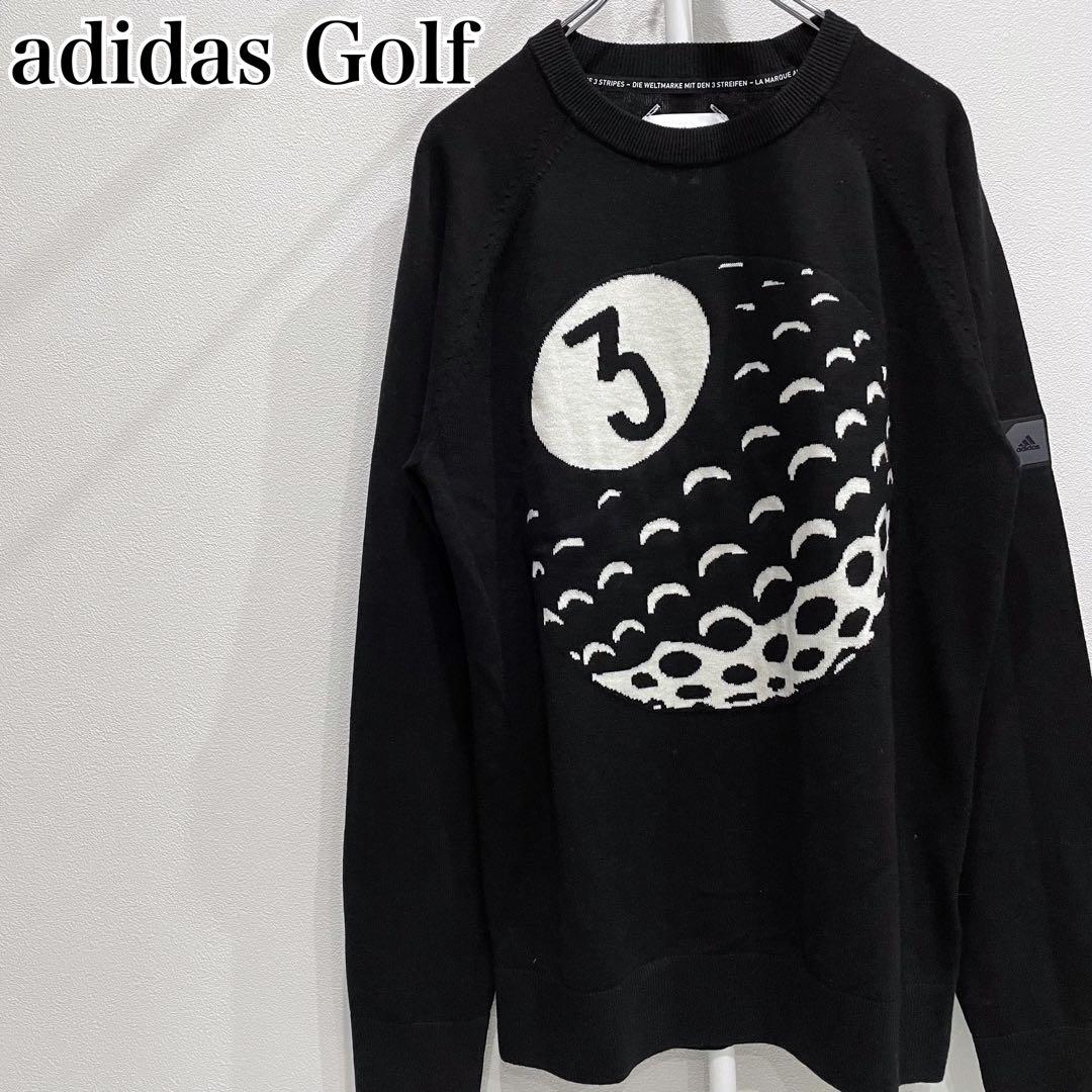 adidas Golf ADICROSS ジャカード　クルーネック　ニット　M