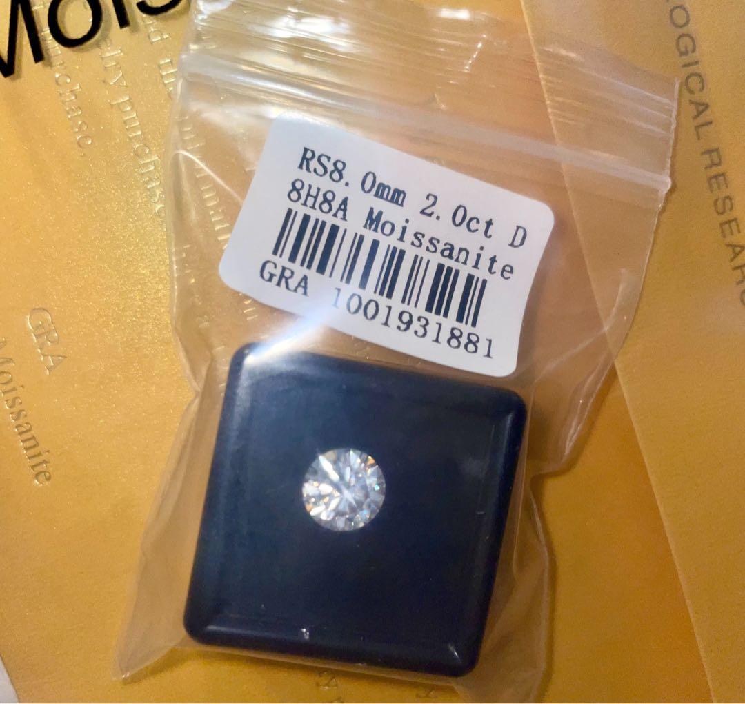 その他 EU Quality Moissanite 2.0ct Octagon