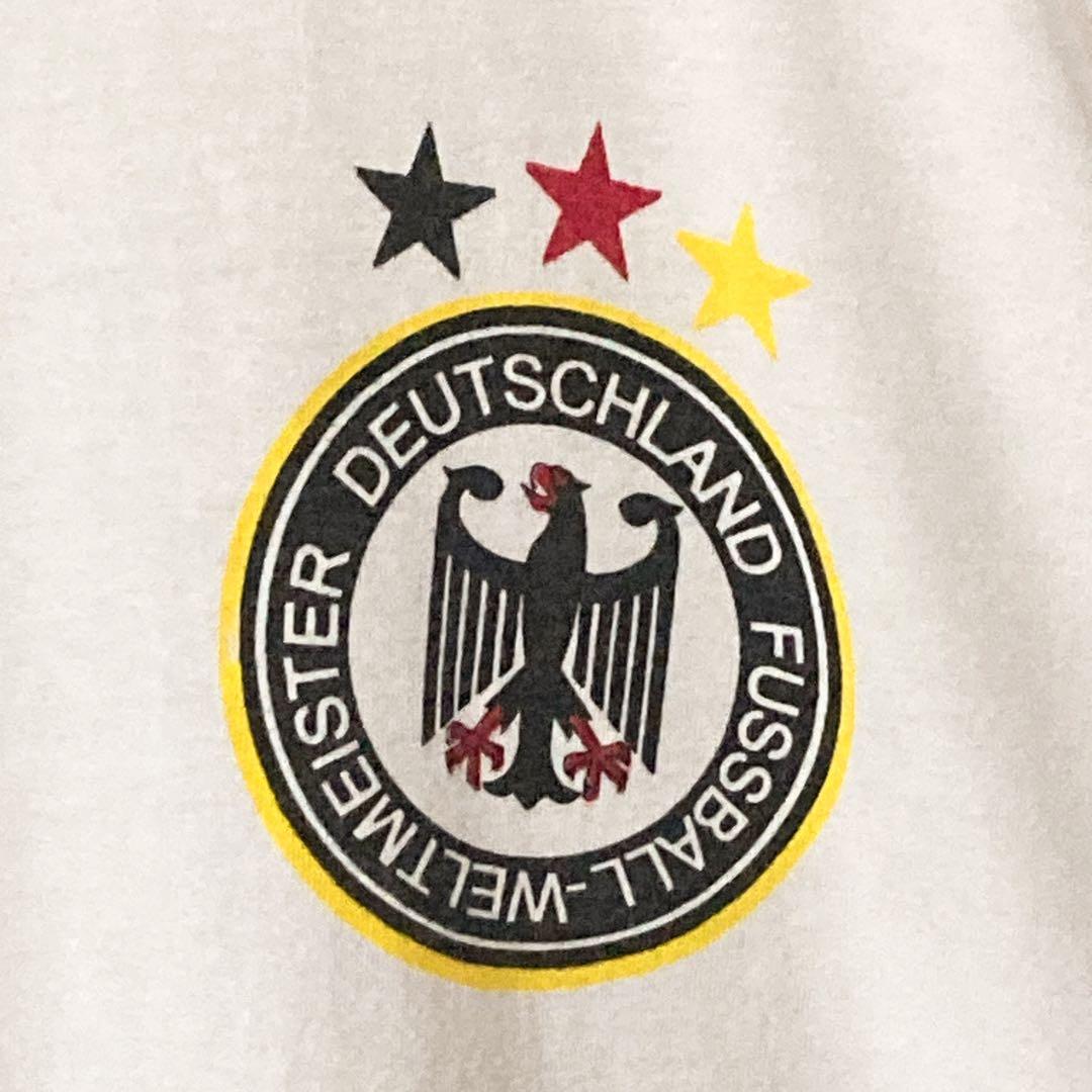《人気》サッカー　ドイツ代表　リンガーネックtシャツ tシャツ　白　L