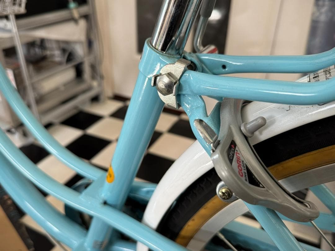 ◇子供用自転車 女の子向け 22インチ LEDオートライト パステルブルー◇
